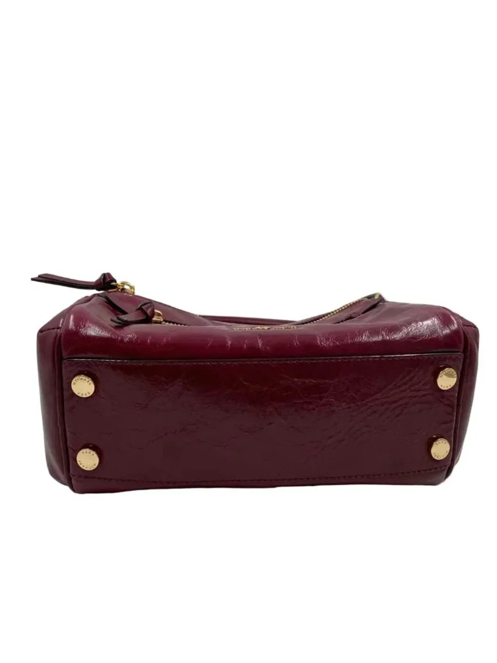 MICHAEL KORS Burgundy/Deep Berry LORIMER Small Satchel Purse w/Opt Crossbody